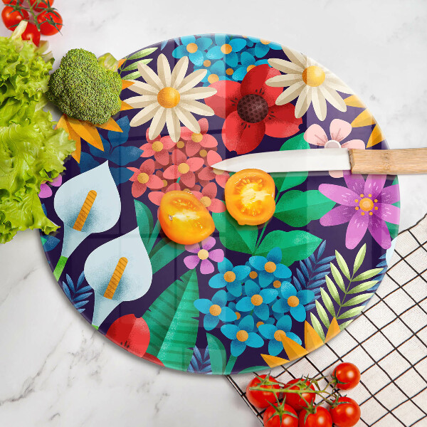 Glass worktop saver Illustration meadow flowers