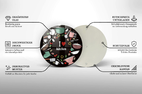 Glass worktop saver Illustration I Love Kitchen