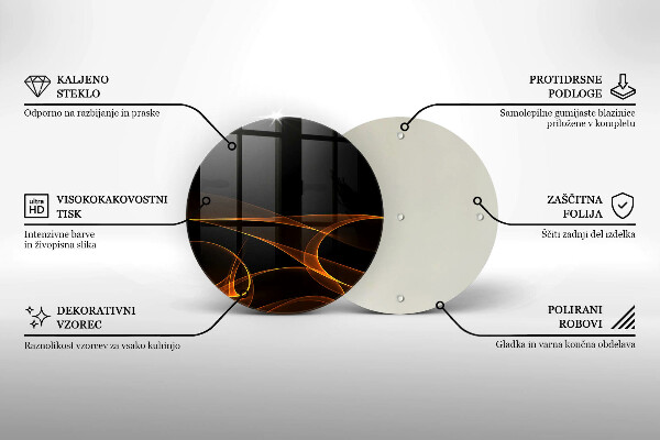 Chopping board glass Abstract lines