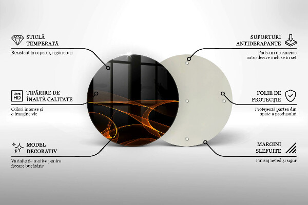Chopping board glass Abstract lines