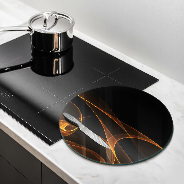 Chopping board glass Abstract lines