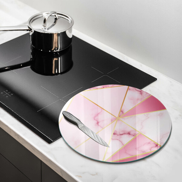 Glass worktop saver Geometric marble