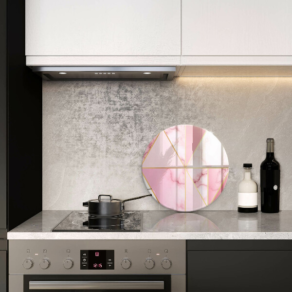 Glass worktop saver Geometric marble