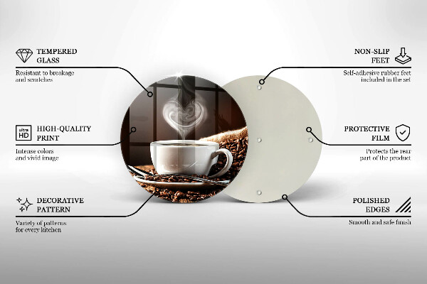 Kitchen worktop protector Coffee and cup