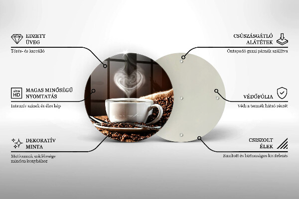 Kitchen worktop protector Coffee and cup