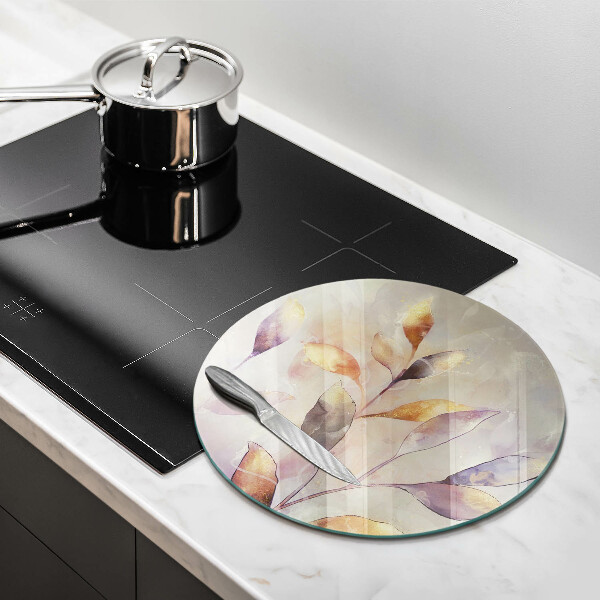 Kitchen worktop protector Painted boho leaves