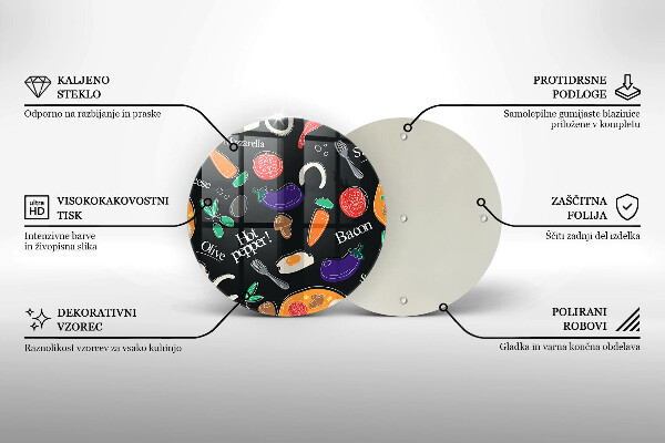 Glass worktop saver Food illustration