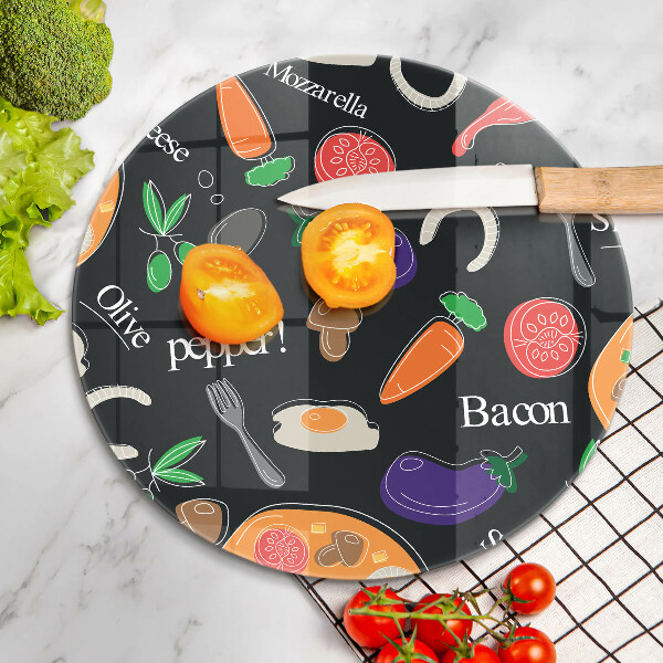 Glass worktop saver Food illustration