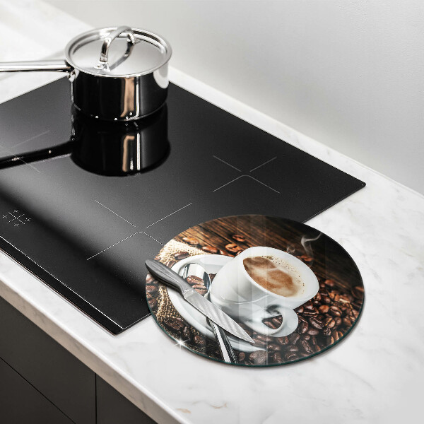 Chopping board Cup and coffee beans