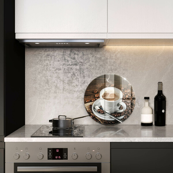 Chopping board Cup and coffee beans