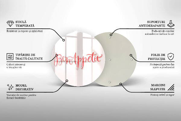 Chopping board Kitchen inscription Bon Appetit