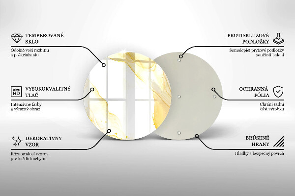 Glass worktop saver Golden abstraction