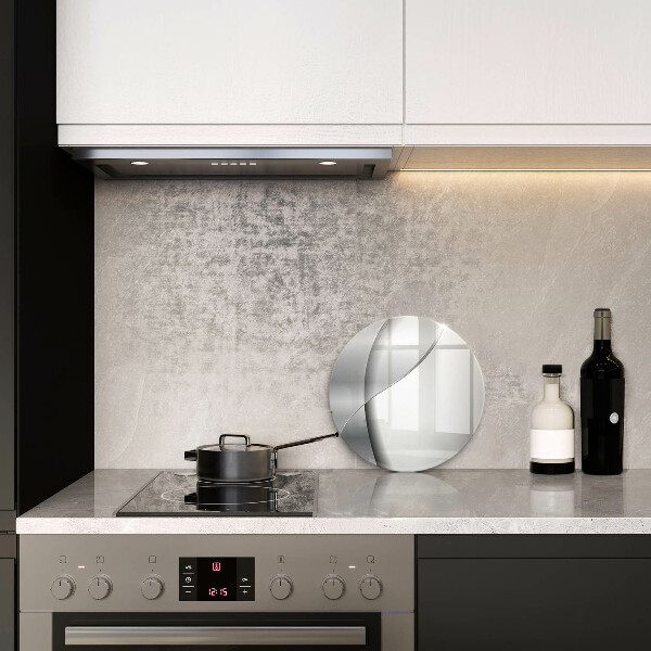 Glass worktop saver Silver metal abstraction