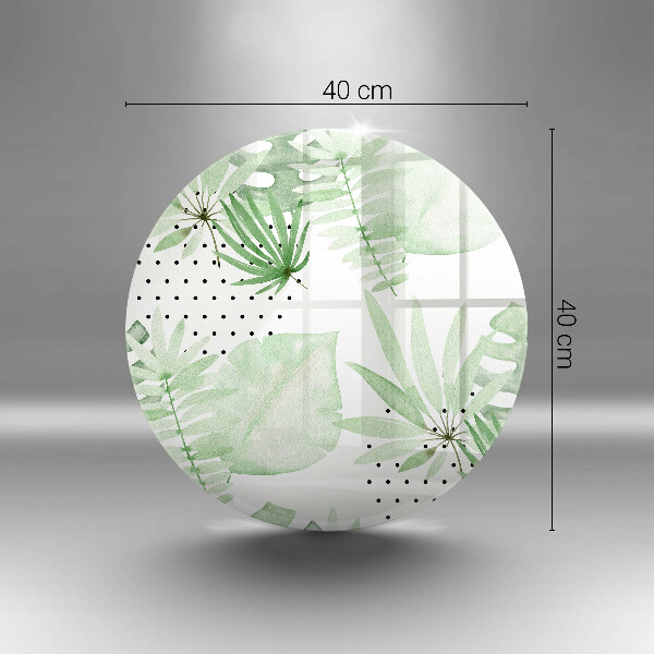 Chopping board Watercolor leaves