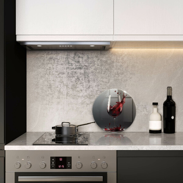 Cutting board Red wine in a glass