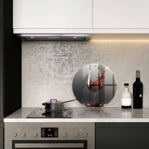 Cutting board Red wine in a glass