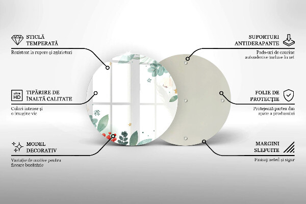 Glass worktop saver Watercolors leaves