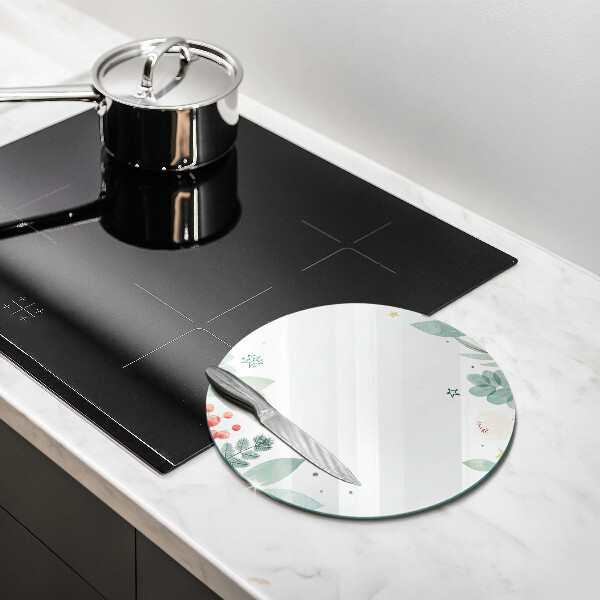 Glass worktop saver Watercolors leaves