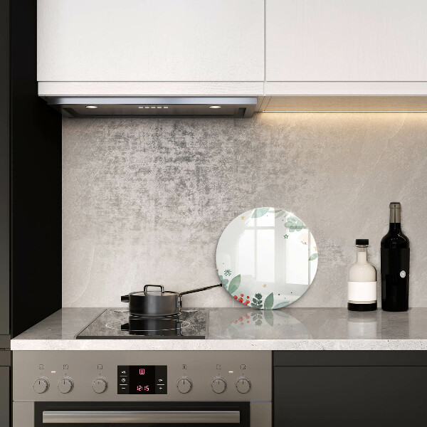 Glass worktop saver Watercolors leaves