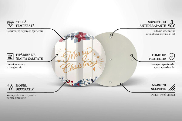 Cutting board The inscription Mera Christmas