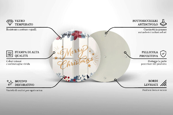 Cutting board The inscription Mera Christmas