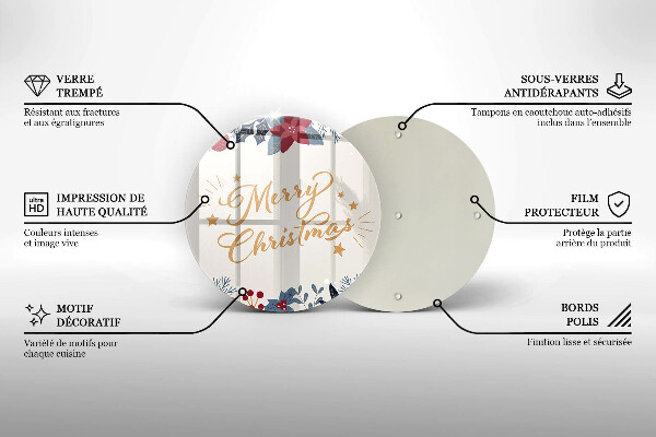 Cutting board The inscription Mera Christmas