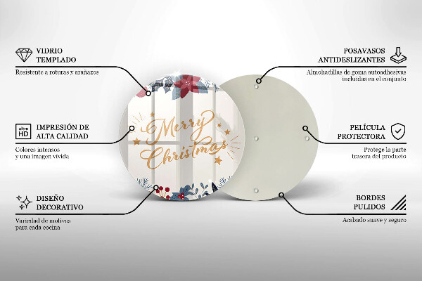 Cutting board The inscription Mera Christmas