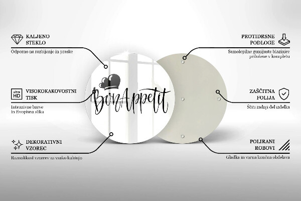 Cutting board The inscription Bon Appetit