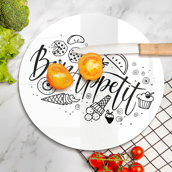 Cutting board The inscription Bon Appetit