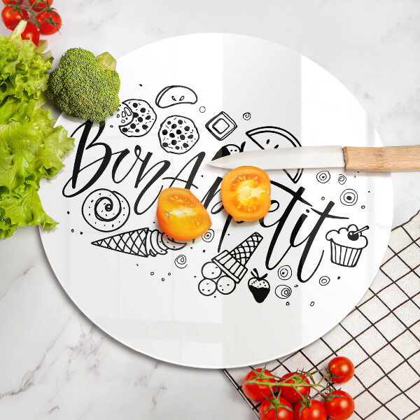 Cutting board The inscription Bon Appetit