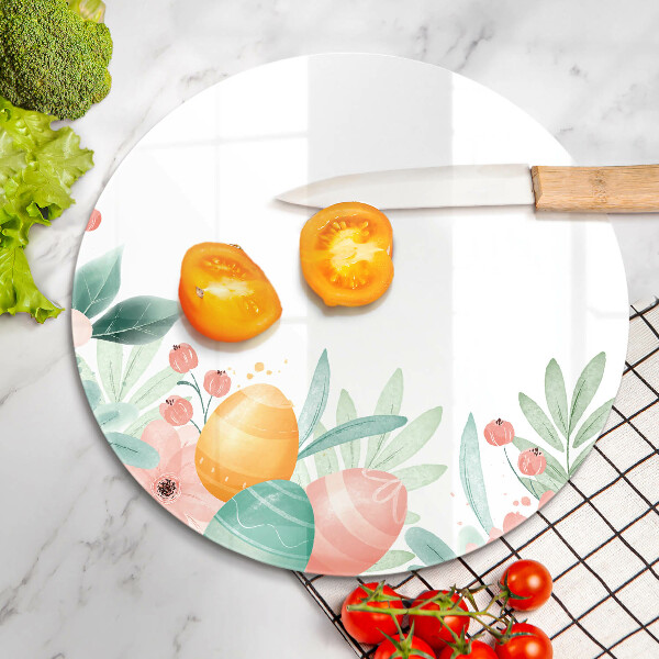 Glass worktop saver Easter eggs