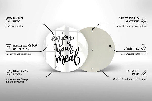 Cutting board The inscription Enjoy Yout Meal