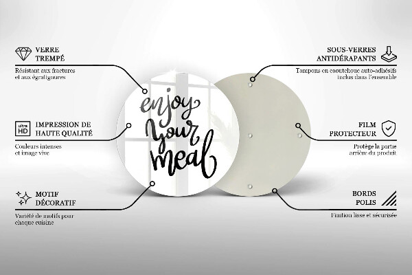 Cutting board The inscription Enjoy Yout Meal