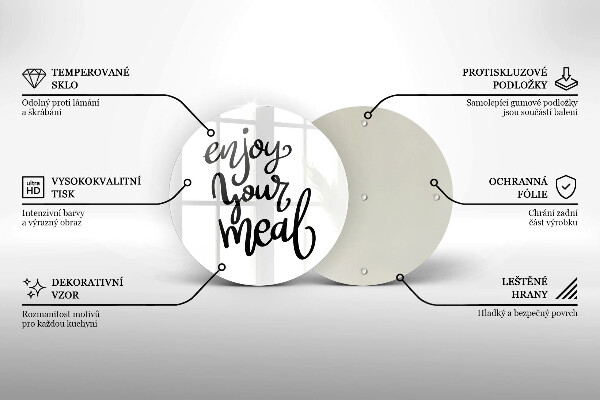 Cutting board The inscription Enjoy Yout Meal