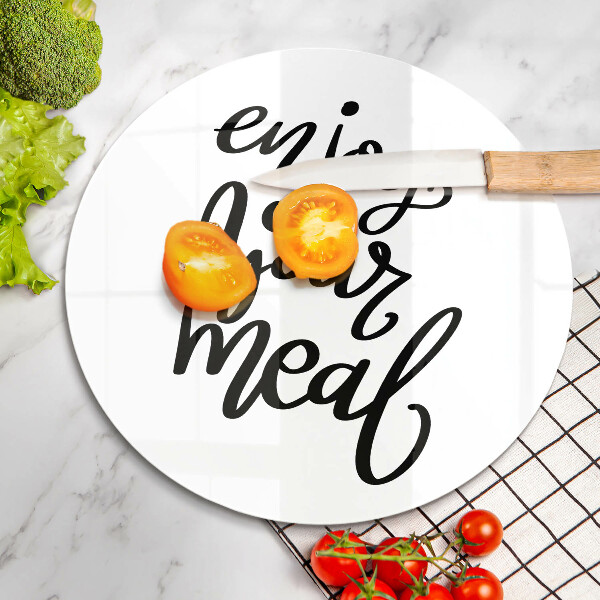 Cutting board The inscription Enjoy Yout Meal