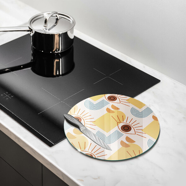 Glass worktop saver Boho pattern eyes