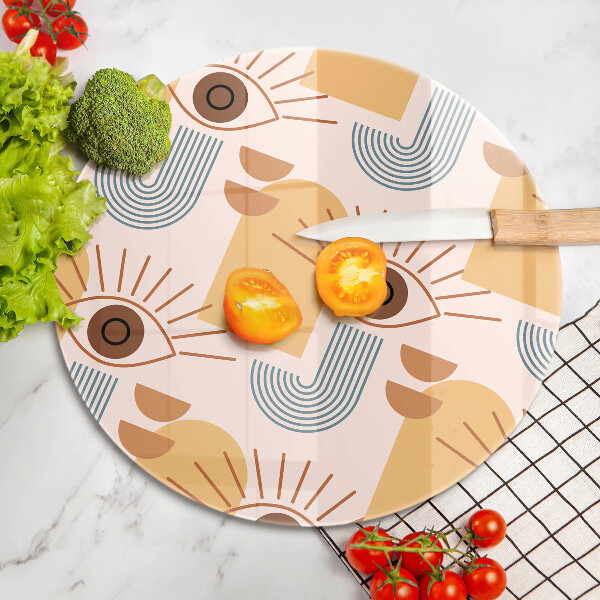 Glass worktop saver Boho pattern eyes