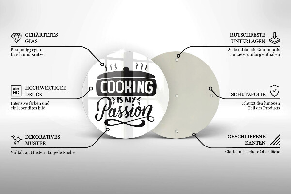 Glass worktop saver Cooking is my passion