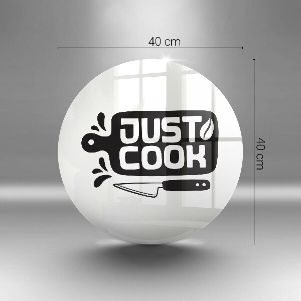 Glass worktop saver Kitchen inscription Just Cook