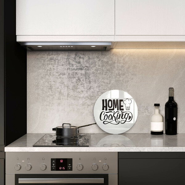 Glass worktop saver Home Cooking inscription