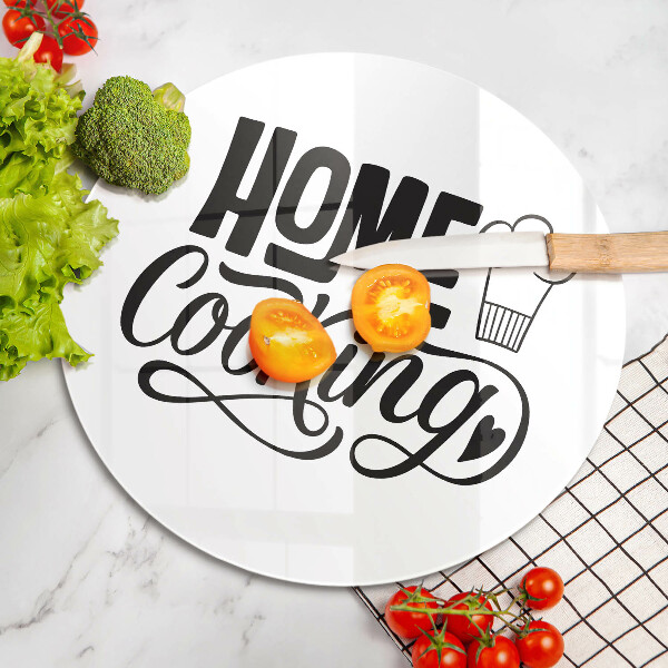 Glass worktop saver Home Cooking inscription