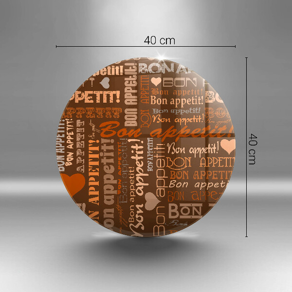 Chopping board Text Bon Appetit