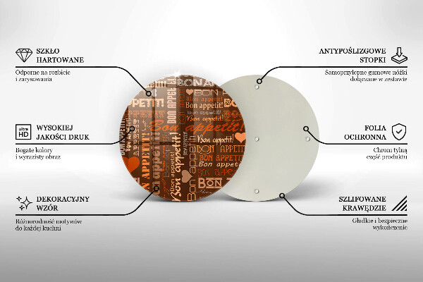 Chopping board Text Bon Appetit