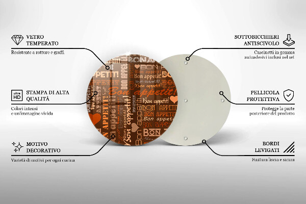 Chopping board Text Bon Appetit