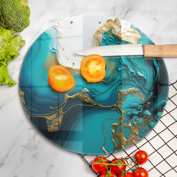 Cutting board Turquoise abstraction