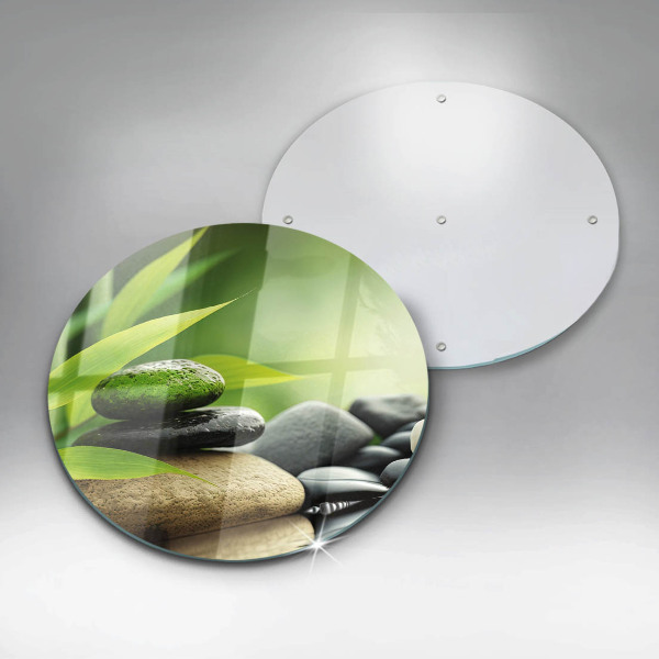 Cutting board Zen bamboo stones