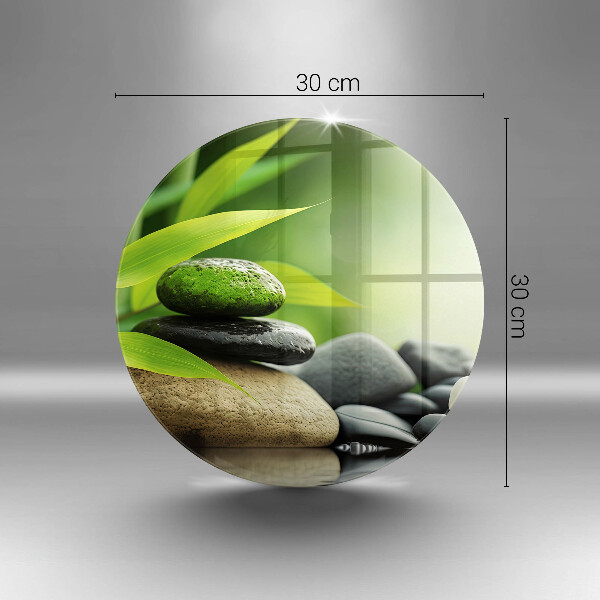 Cutting board Zen bamboo stones