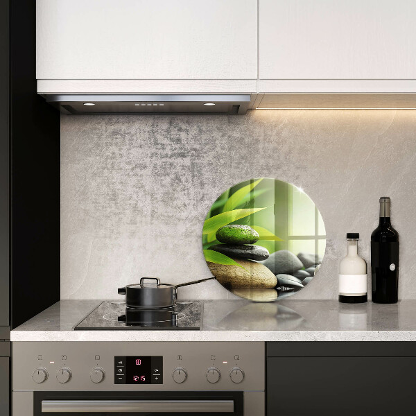 Cutting board Zen bamboo stones