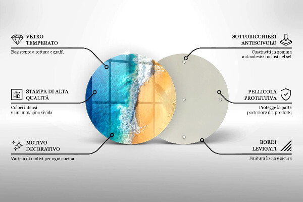 Cutting board Beach and sea