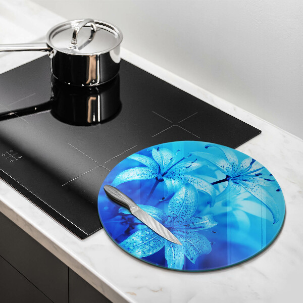 Cutting board Blue flowers